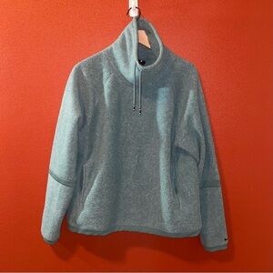 Nike Women’s Teal Thermal Fleece Cowl Neck Loungewear‎ Pullover Coastal Sweater